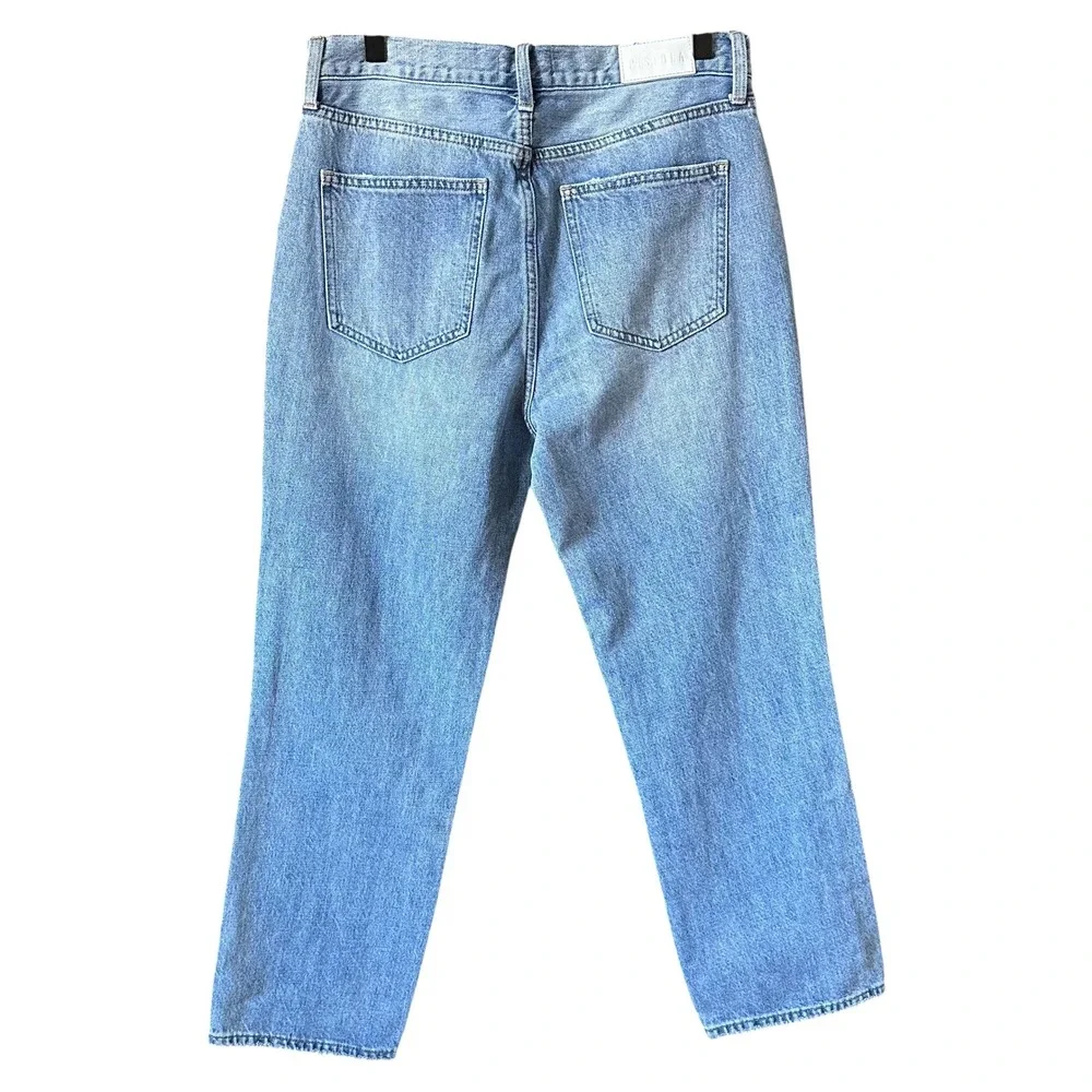 Pistola Charlie High Rise Straight Leg Cropped Jeans Ventura Light Wash Size 29